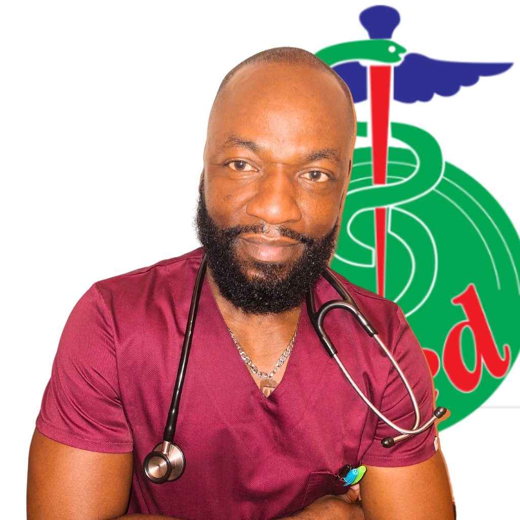 Specialist family physician Dr. M.O.M Lawal at walk-in clinic in Hatfield Pretoria providing primary care services